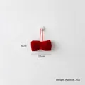 Red velvet Christmas bow ornament with dimensions 12x6cm and a weight of 26g - Creative Red Butterfly / Red