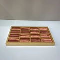 16-slot velvet jewelry display tray with golden frame in rose pink for rings - 16-Slot Bracelet Display Tray (Dusty Rose)