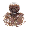 Iridescent purple Czech glass bugle beads in a clear container for DIY jewelry making - 400pcs/15g / Rainbow