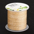 Bobine de cordon en coton tressé marron clair 2x1mm pour bijoux et bracelets DIY - 02# Brun clair