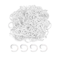 Shiny silver metal jump rings for DIY jewelry making with smooth finish details - Silver (open Ring)