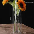 30cm tall transparent glass cylinder vase for hydroponic plants with 2100ml capacity - D10cm*H30cm (2100ML)