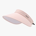 Light pink women's foldable open top sun hat with MENGLADI letter print detail - Pink
