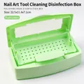 Fruchtgrüne Nagelwerkzeug-Sterilisationsbox mit Sichtfenster 22,5x11,4x7,1cm - Hohle Schale / Obstgrün