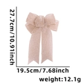 Natural jute linen Christmas bow ornament measuring 27.7x19.5cm for tree decoration - Natural Burlap Bow