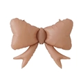 Large matte nude bow foil balloon for party decoration in Korean macaron style - Macaron Caramel