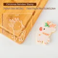 Acrylic Christmas reindeer cookie stamp and mold for festive baking decorations - Christmas Deer Stamp (QA0342)
