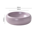 Purple ceramic doughnut bowl, 18cm outer diameter, Korean style minimalist salad server - Single Layer Donut Bowl / Purple