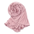 Solid dusky rose mercerized cotton long scarf with premium knit modal finish - Dusty Pink