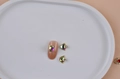 Sparkling heart-shaped AB crystal nail charms with gold metal base for manicure decor - Gold Base Colorful Rhinestone Heart