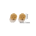 Golden 6mm lavender flower bead spacer in stainless steel for DIY jewelry making - No.148 (6mm) / Gold