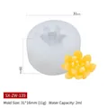 Moule silicone 3D succulente SX-ZW-139 pour bougies aromatiques et artisanat en plâtre - Moule Succulente (ZW-139) / Blanc