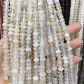 Natural white agate rondelle beads 5x8mm for DIY jewelry making handmade supplies - 5*8mm (approx. 73 pcs/strand) / Agate