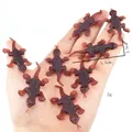 Deep brown mini flexible lizard toy in 500-piece pack for Halloween pranks - Gecko