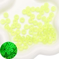 Luminous light green acrylic pony beads for DIY bracelets with glowing night effect - 100 Pieces/Pack (9x6mm) / Glow in the Dark Lemon Yellow