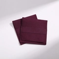 Microfiber velvet jewelry pouch in deep purple with square flap and clean stitching - 8x8cm / Burgundy