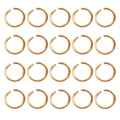 Set of 20 golden metal open jump rings for DIY jewelry making on white background - 4mm / Rose Gold