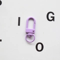 Lavender painted metal lobster clasp with rotating ring for DIY jewelry making - Purple