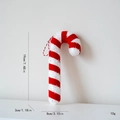 Red and white striped foam candy cane Christmas ornament with dimensions 19cm by 8cm - Small Candy Cane