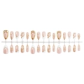30 τεμάχια cat eye almond press-on νύχια με 3D χρυσές λεπτομέρειες και πέρλες - B1-14220 (30 Τεμάχια σε Πακέτο)
