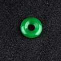 Green natural agate stone donut pendant for DIY necklaces with large hole design - 18mm Synthetic Malay Jade (Single)
