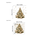 Christmas tree wall sticker with gold ornaments and snowflake motifs measuring 40x40cm - PC214/Gold and Green Style