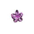 Purple metallic plated flower hair claw clip with glossy finish on a white background - Electroplated Rose Red