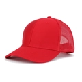 Cappello trucker rosso classico con rete traspirante e pannello in cotone - Regolabile / Rosso