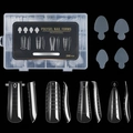 Professional 288pcs polygel nail forms set with clear plastic molds and storage box - Nail Form Set 03 (288pcs)