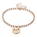 Bracciale a sfere in oro rosa con ciondolo silhouette familiare per le donne - Bracciale (KB167235-Z) / Oro rosa