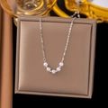 Smile Artificial Pearl Necklace (H21) / Steel