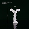 Piccola statua della Vittoria di Samotracia in resina con finitura bianca anticata - Bianco Invecchiato - Piccolo