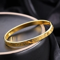 【85】gold 6mm Roman Script