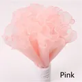 Pink pleated floral wrapping paper with wavy edges for Valentine's Day gift bouquets - Pleated Wave Mesh - Pink / 28cm*4 Yards/Pack