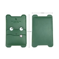 Cute green leather frog phone card holder with 'What Dreams May Come' text design - Frog