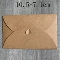 Brown kraft paper mini envelope with a heart-shaped closure, size 10.5x7.1 cm - Heart Clasp Envelope 10.5*7.1CM / Kraft Paper