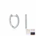 Minimalist S925 sterling silver U-shaped moissanite earrings with GRA certificate - S925 Sterling Silver (D Color VVS1 Moissanite)