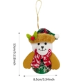 Christmas plush bear ornament with dimensions 13cm height and 8.5cm width for tree decor - Bear Style