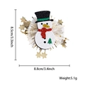 Weihnachts-Schneemann-Haarclip aus Filz mit schwarzem Hut und rotem Schal als Deko - Schneemann