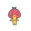 Cute cartoon angel mushroom enamel pin with white wings and green leaf detail - CC2257-Angel Wings Mushroom