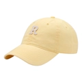 Casquette de baseball jaune clair avec lettre R brodée en éponge sur le devant - Adulte Réglable / Jaune Citron