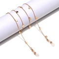 Handmade gold star eyewear chain with silicone loops for glasses and sunglasses - Spaced Stars
