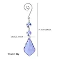 Detailed view of 50mm purple crystal suncatcher dimensions 14.6cm length for Christmas - 14.6cm/22g / Purple