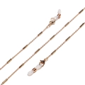 Cadena para gafas minimalista dorada con eslabones cilíndricos y lazos de silicona - Dorado