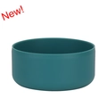 Thickened dark cyan silicone protective boot for wide mouth water bottles and tumblers - Glass Green