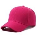 Classic vibrant magenta baseball cap made of premium high-density cotton twill fabric - Adjustable / Rose Red