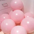 Pink matte latex balloon 20pcs pack for wedding and birthday party decoration - Macaron Pink