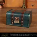 Vintage emerald green jewelry storage box with antique bronze lock and metal trim - Emerald Green - Joyful Door Lock