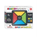 Console di gioco di memoria nera con quattro tasti colorati e 30 livelli per bambini - Modello Quadrato Grande