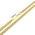 Cadena cubana dorada de acero inoxidable estilo hip-hop con cierre de langosta 15x5mm - Dorado / Pulsera 20CM